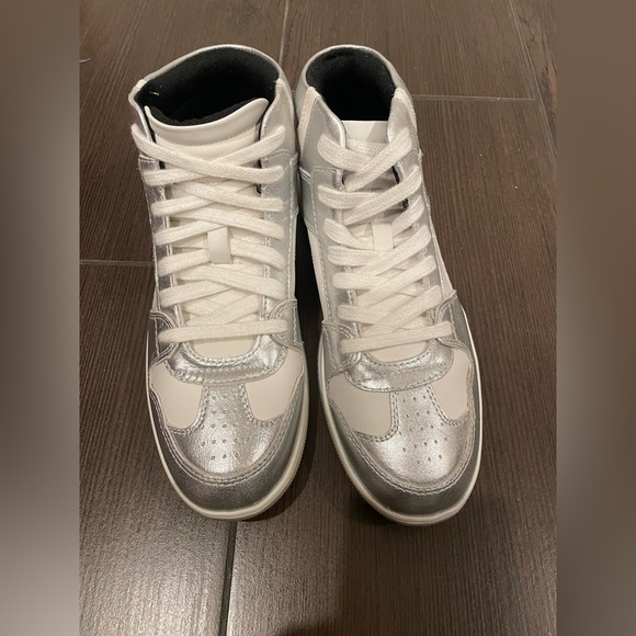 Womens Zara leather high top sneakers - Picture 2 of 4